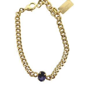 "The Violet"  Curb Chain Bracelet
