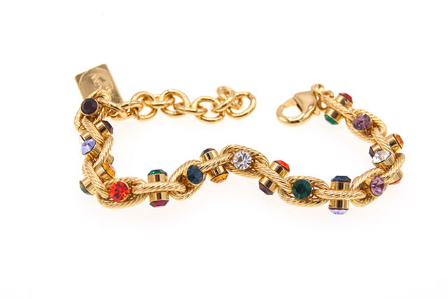 Monnaluna Multicoloured Bracelet in Gold
