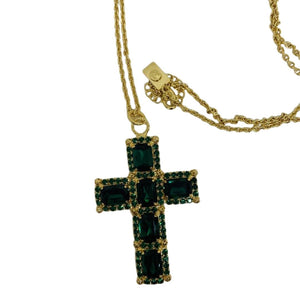 Monnaluna Large Roma Cross Emerald